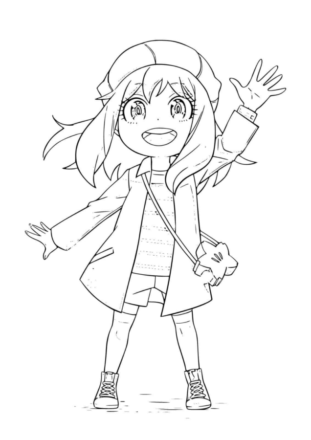 Anya para imprimir e colorir