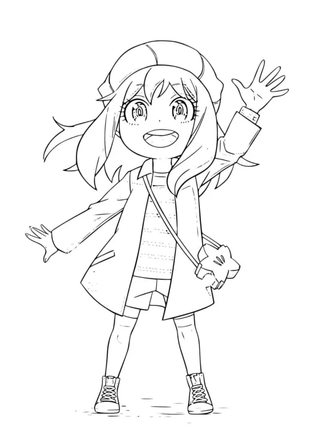 Anya para imprimir e colorir