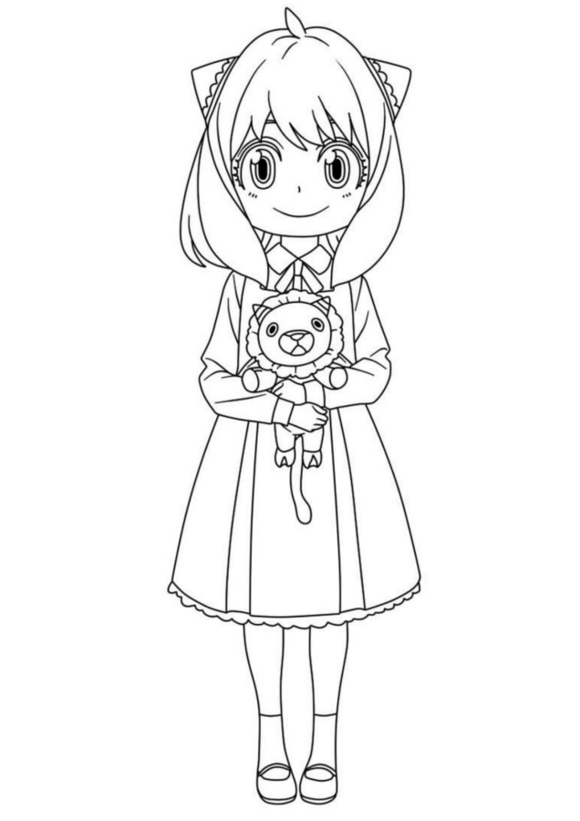 Anya para imprimir e colorir