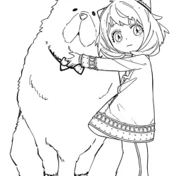 Anya para imprimir e colorir