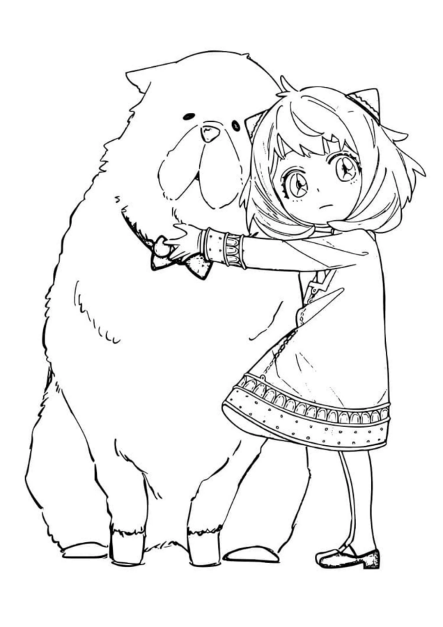 Anya para imprimir e colorir