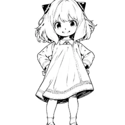 Anya para imprimir e colorir