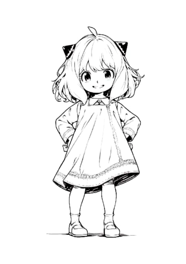 Anya para imprimir e colorir