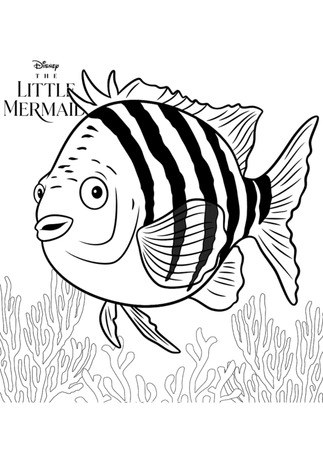 Ariel para imprimir e colorir