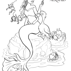 Ariel para imprimir e colorir