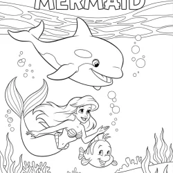 Ariel para imprimir e colorir
