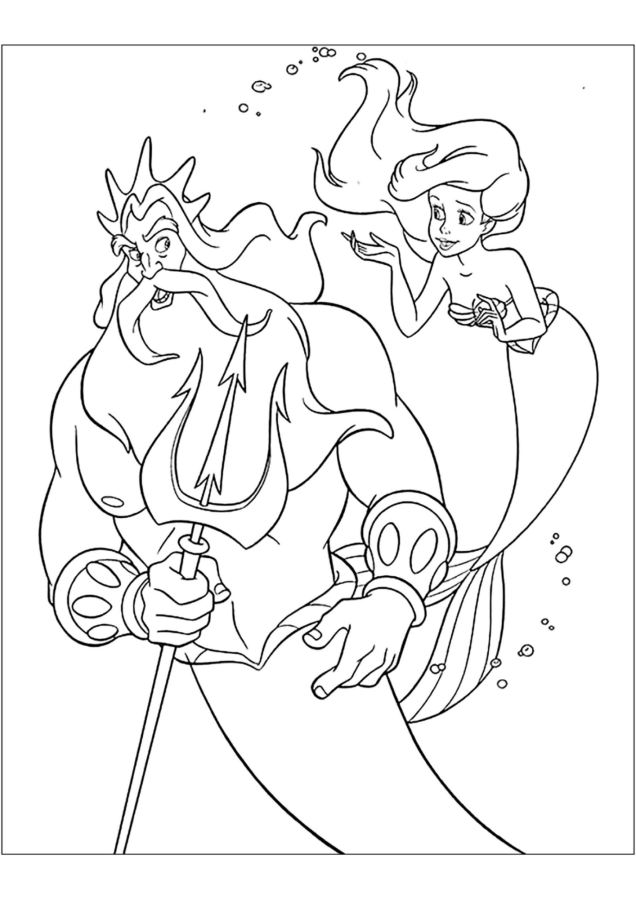 Ariel para imprimir e colorir