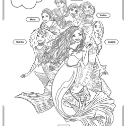 Ariel para imprimir e colorir