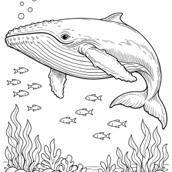 Baleias para imprimir e colorir