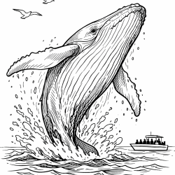 Baleias para imprimir e colorir