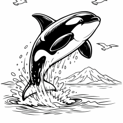 Baleias para imprimir e colorir
