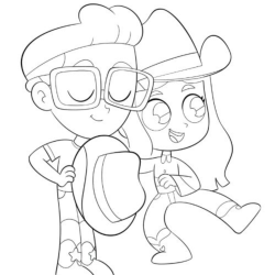 Boiadeirinha para imprimir e colorir