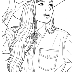 Boiadeirinha para imprimir e colorir