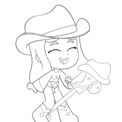 Boiadeirinha para imprimir e colorir