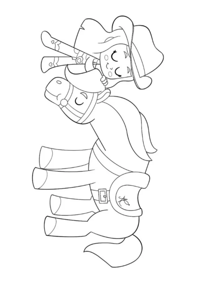 Boiadeirinha para imprimir e colorir