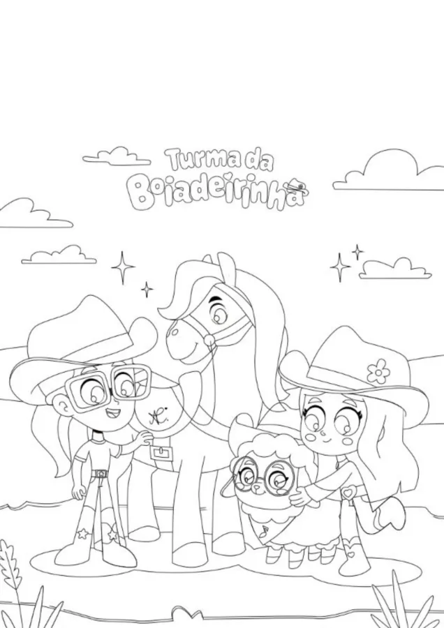 Boiadeirinha para imprimir e colorir