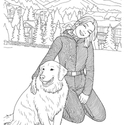 Boiadeirinha para imprimir e colorir