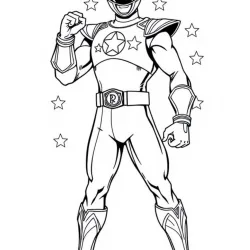 Power Rangers para imprimir e colorir