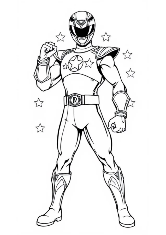 Power Rangers para imprimir e colorir