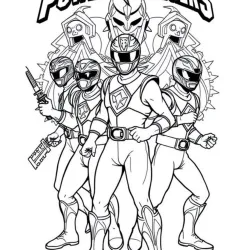 Power Rangers para imprimir e colorir