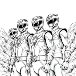 Power Rangers para imprimir e colorir