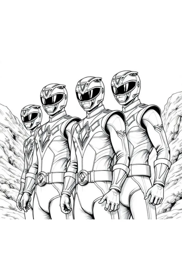 Power Rangers para imprimir e colorir