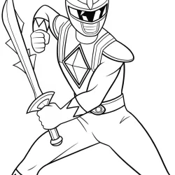 Power Rangers para imprimir e colorir