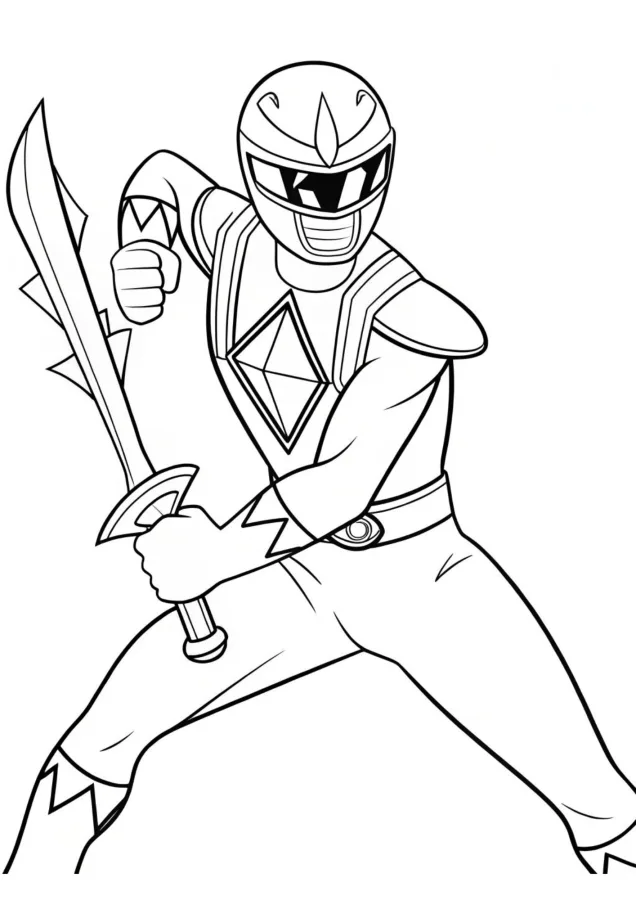 Power Rangers para imprimir e colorir