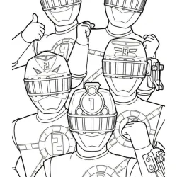 Power Rangers para imprimir e colorir