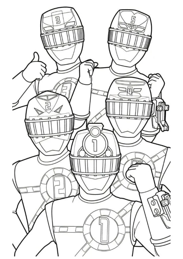 Power Rangers para imprimir e colorir