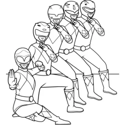 Power Rangers para imprimir e colorir