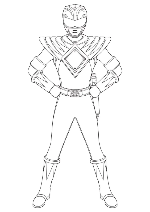 Power Rangers para imprimir e colorir