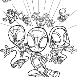 Spidey e seus Amigos Espetaculares para imprimir e colorir