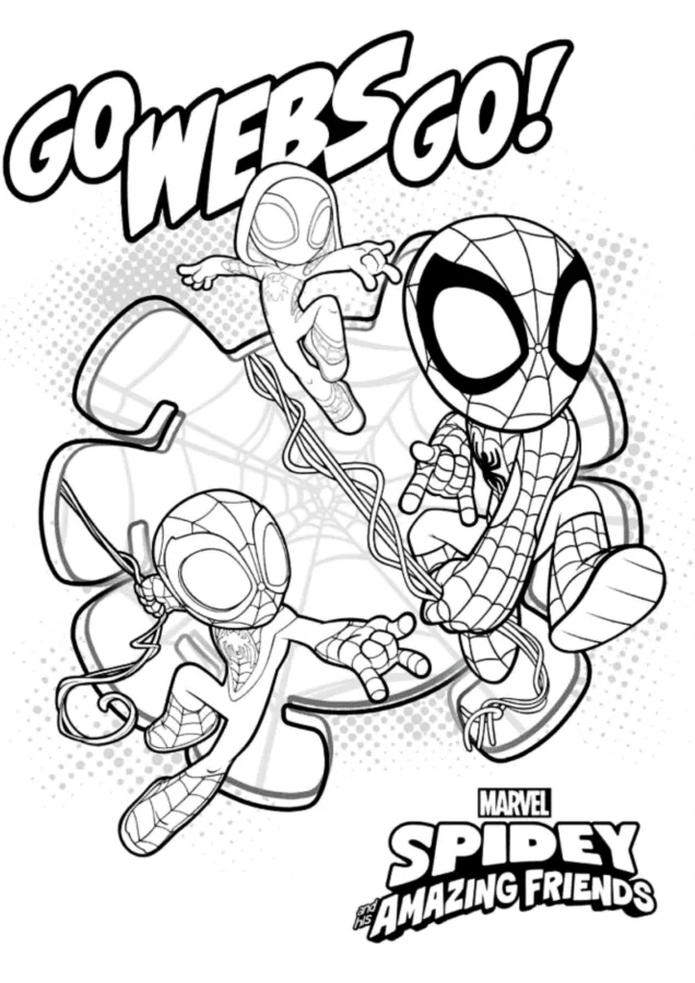 Spidey e seus Amigos Espetaculares para imprimir e colorir