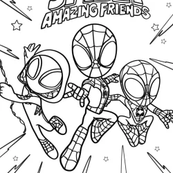 Spidey e seus Amigos Espetaculares para imprimir e colorir