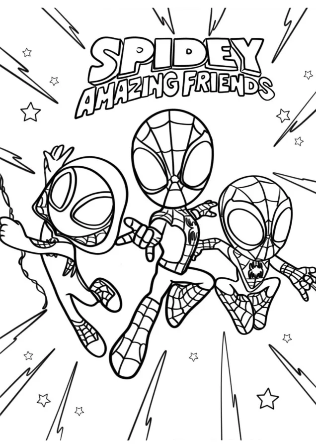 Spidey e seus Amigos Espetaculares para imprimir e colorir