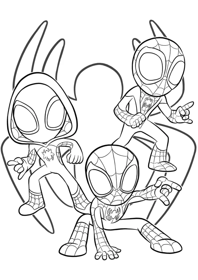 Spidey e seus Amigos Espetaculares para imprimir e colorir