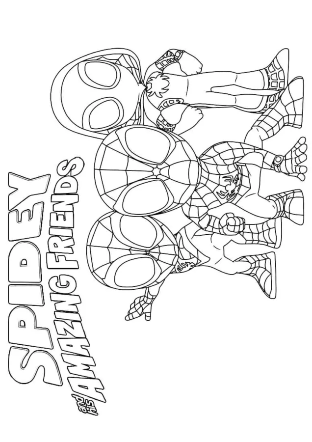 Spidey e seus Amigos Espetaculares para imprimir e colorir