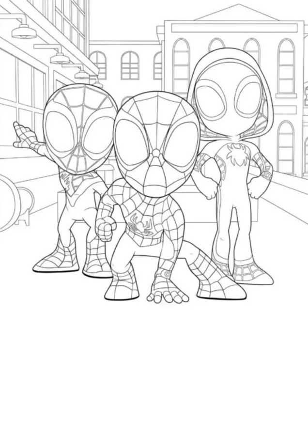 Spidey e seus Amigos Espetaculares para imprimir e colorir
