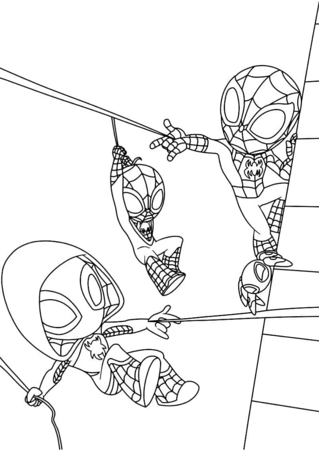 Spidey e seus Amigos Espetaculares para imprimir e colorir