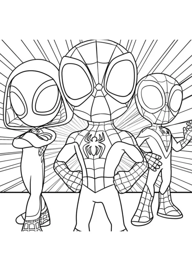 Spidey e seus Amigos Espetaculares para imprimir e colorir