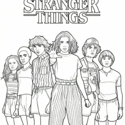 Stranger Things para imprimir e colorir