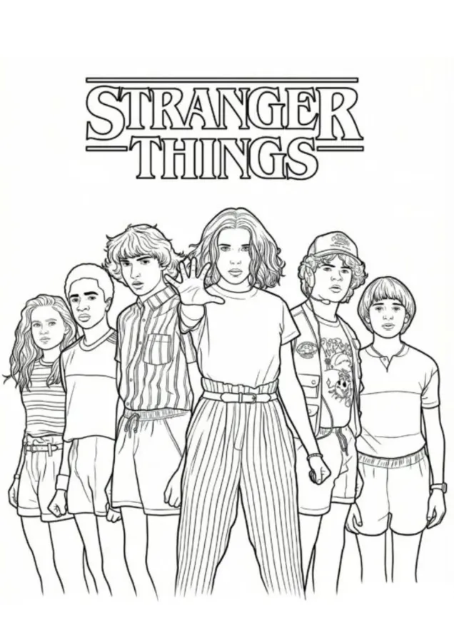 Stranger Things para imprimir e colorir