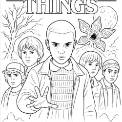 Stranger Things para imprimir e colorir