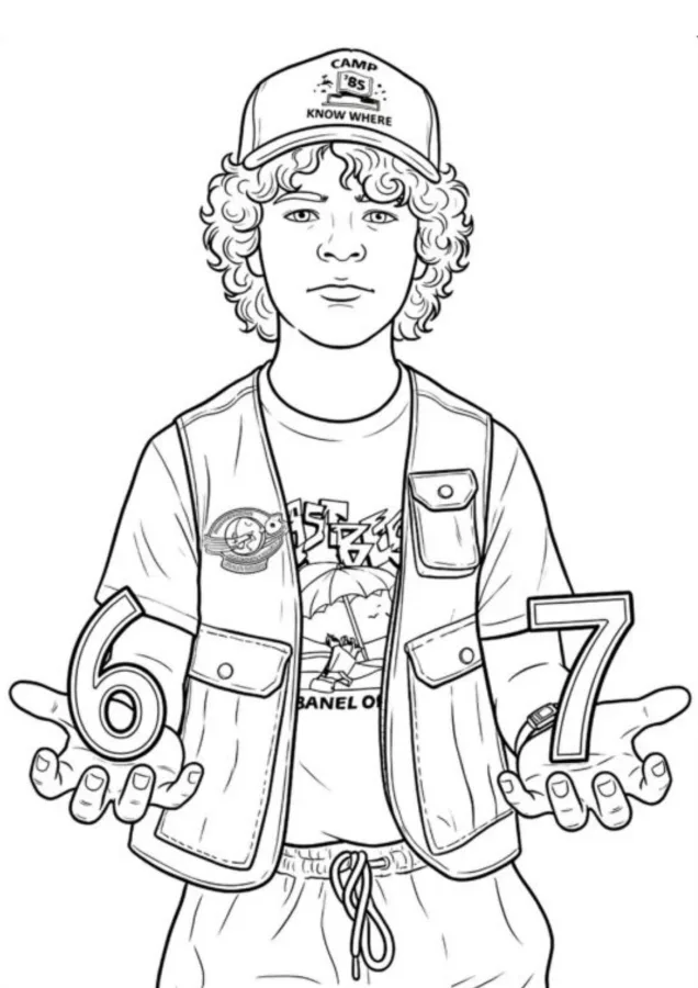 Stranger Things para imprimir e colorir