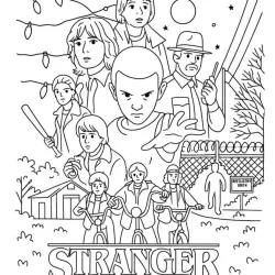 Stranger Things para imprimir e colorir