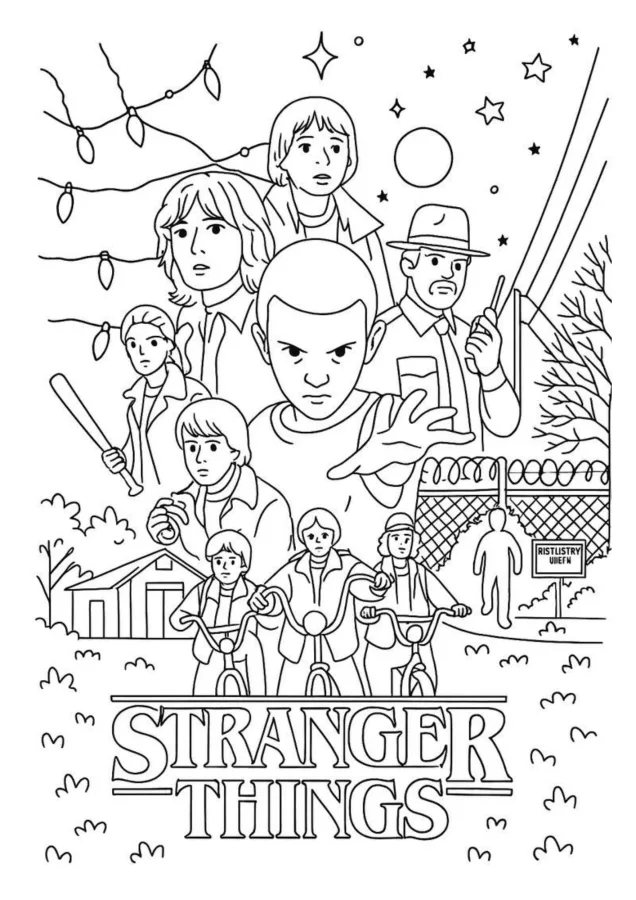 Stranger Things para imprimir e colorir