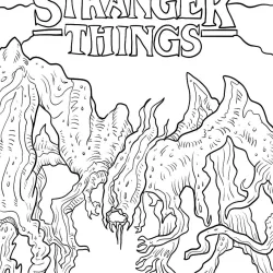 Stranger Things para imprimir e colorir