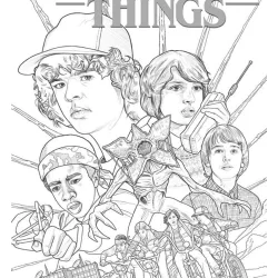 Stranger Things para imprimir e colorir