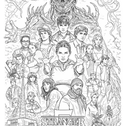 Stranger Things para imprimir e colorir